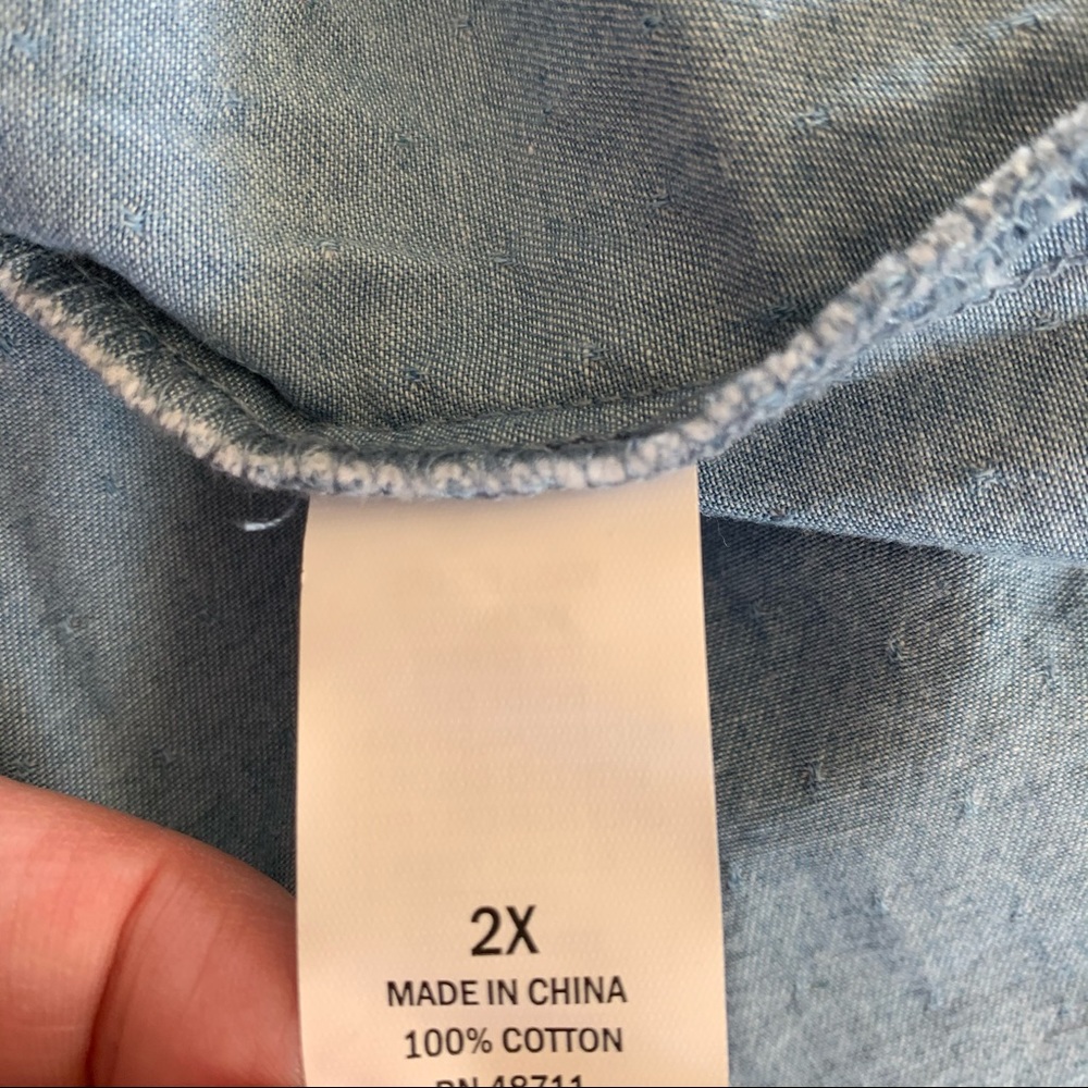 NWT FALLS CREEK Size 2X Denim Dress - Picture 6 of 6